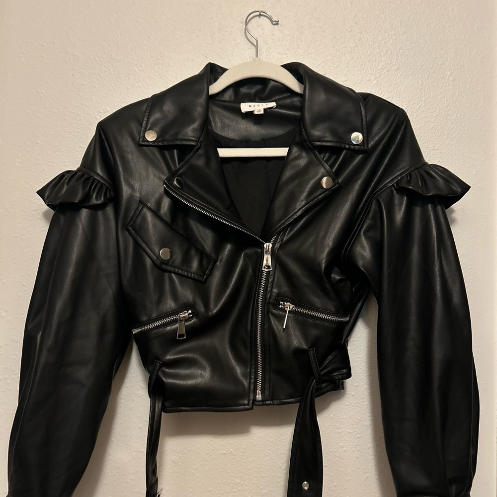 MABLE Faux Leather Jacket